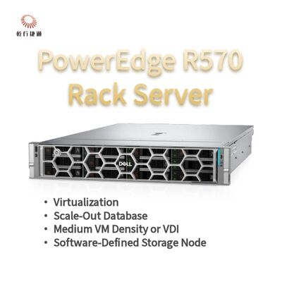 Dell PowerEdge R570 Rack Server con 144 Core 384 TB di spazio di archiviazione e design energeticamente efficiente