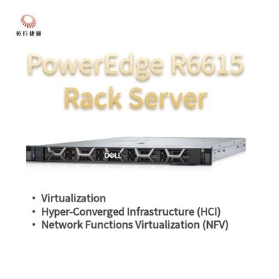Dell PowerEdge R6615 1U Rack Server con 128 Memorie e raffreddamento diretto a liquido,server di archiviazione personalizzato,server a 2 vie