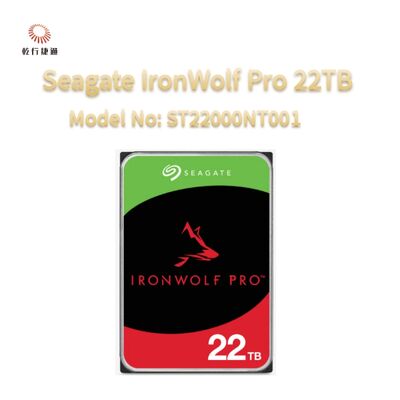 Seagate IronWolf Pro 22TB Model No: ST22000NT001