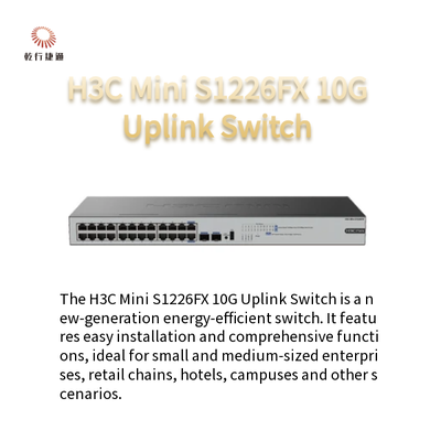 H3C Mini S1226FX 10G Uplink Switcher Switch verde a risparmio energetico