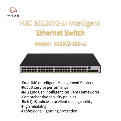 Switch Gigabit Ethernet intelligente verde S5130V2-52S-LI H3C S5130V2-LI