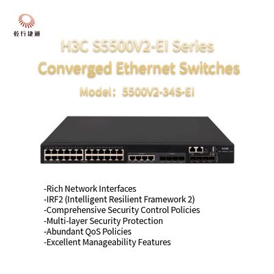 Switch Ethernet convergenti ad alte prestazioni serie H3C S5500V2-EI S5500V2-34S-EI