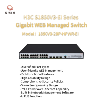 H3C S1850V3-EI Serie 1850V3-28P-HPWR-EI Gigabit WEB Switch gestito