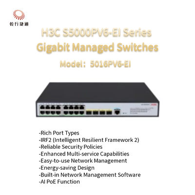 H3C S5000PV6-EI Serie S5016PV6-EI Gigabit Managed Switches