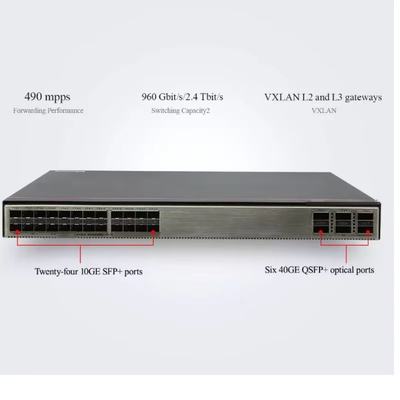 HUAWEI Fixed Switch S6730-S24X6Q 24 10GE porte SFP+, 6 porte 40GE QSFP 10 Gigabit 1U Stock AC 600w:max 8A DC