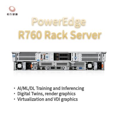 Dell PowerEdge R760 Rack Server Modello, sistema di archiviazione flash, server CPU Xeon
