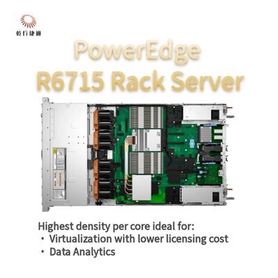 Server Rack Dell PowerEdge R6715, server di storage personalizzato, server a 2 vie