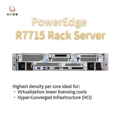 Server di archiviazione rack Dell PowerEdge R7715, server di archiviazione personalizzato, server a 2 vie