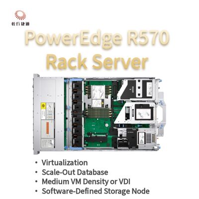 Dell PowerEdge R570 Rack Server con 144 Core 384 TB di spazio di archiviazione e design energeticamente efficiente