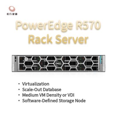Dell PowerEdge R570 Rack Server con 144 Core 384 TB di spazio di archiviazione e design energeticamente efficiente