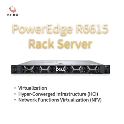 Dell PowerEdge R6615 1U Rack Server con 128 Memorie e raffreddamento diretto a liquido,server di archiviazione personalizzato,server a 2 vie