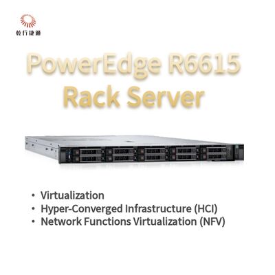Dell PowerEdge R6615 1U Rack Server con 128 Memorie e raffreddamento diretto a liquido,server di archiviazione personalizzato,server a 2 vie