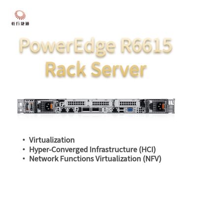 Dell PowerEdge R6615 1U Rack Server con 128 Memorie e raffreddamento diretto a liquido,server di archiviazione personalizzato,server a 2 vie