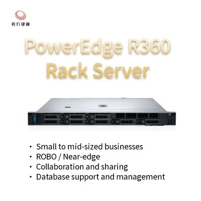 PowerEdge R360 1U Rack Server con serie Intel Xeon 6300, 128 GB di memoria DDR5 e supporto GPU