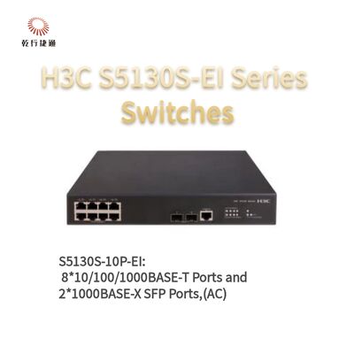 Switch di accesso Gigabit potenziati serie H3C S5130S-10P-EI, switch dati di rete, fornitori di switch di rete gestiti