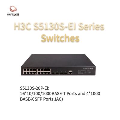 H3C S5130S-20P-EI serie switch di accesso Gigabit migliorati, switch di dati di rete, switch di rete intelligente