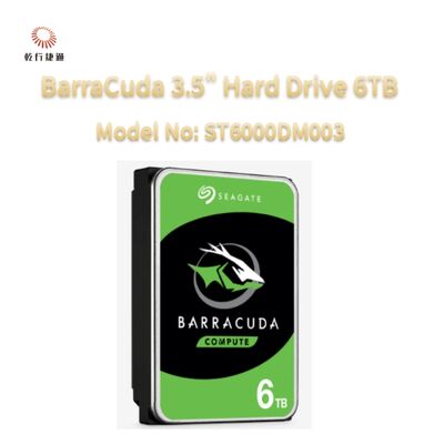 Seagate BarraCuda 3,5" Hard Drive 6TB Modello: ST6000DM003
