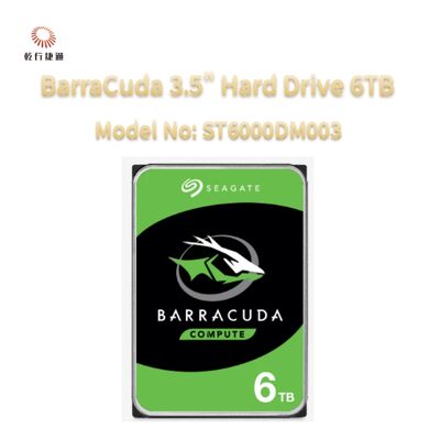 Seagate BarraCuda 3,5" Hard Drive 6TB Modello: ST6000DM003