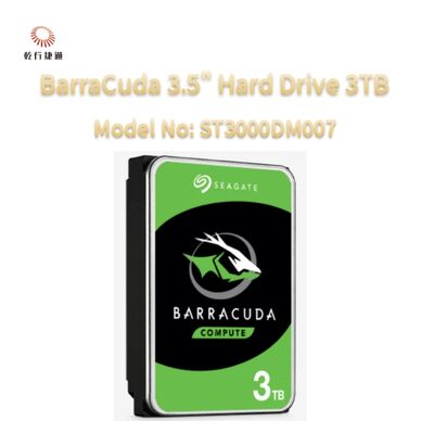 Seagate BarraCuda 3,5" Hard Drive 3TB Modello: ST3000DM007