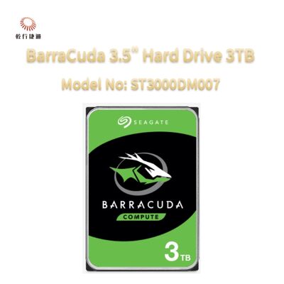 Seagate BarraCuda 3,5" Hard Drive 3TB Modello: ST3000DM007