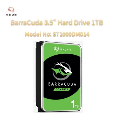 Seagate BarraCuda 3,5" Hard Drive 1TB Numero modello: ST1000DM014