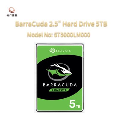 Seagate BarraCuda 2,5" Hard Drive 5TB Numero modello: ST5000LM000
