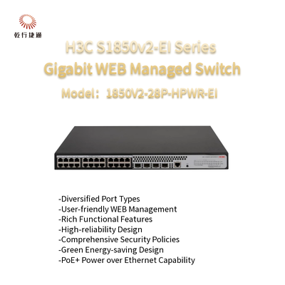 H3C S1850V2-EI Serie 1850V2-28P-HPWR-EI Gigabit Web-Managed Switches