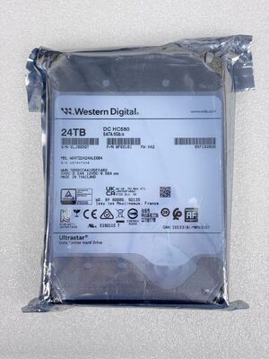 Western Digital  Ultrastar  DC HC580 Data Center HDD  Model：WUH722424ALE6L4