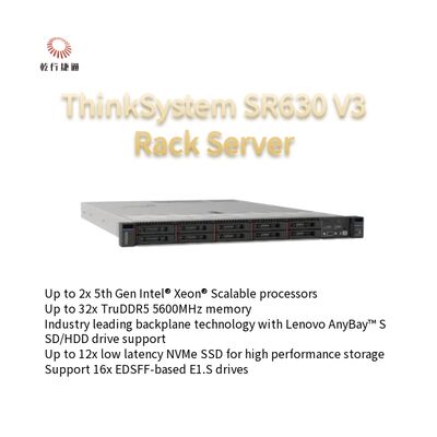 ThinkSystem SR630 V3 Rack Server 2U Xeon Processor In stock, Intel Xeon Processori scalabili